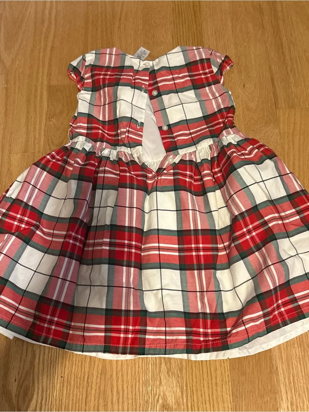 Carter's Red Green White Plaid Cap-Sleeve Twirl Dress 4T Christmas